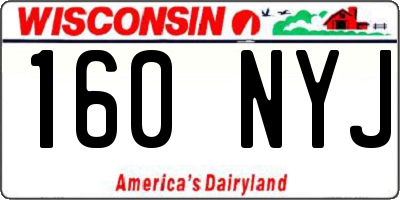 WI license plate 160NYJ
