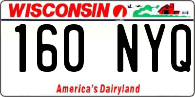 WI license plate 160NYQ