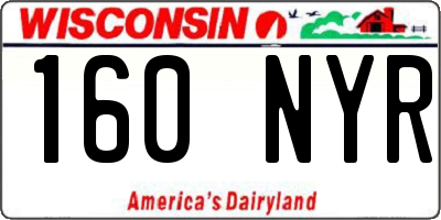 WI license plate 160NYR