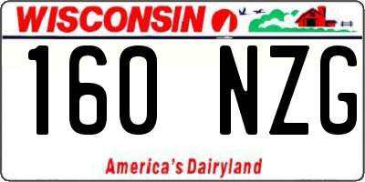 WI license plate 160NZG