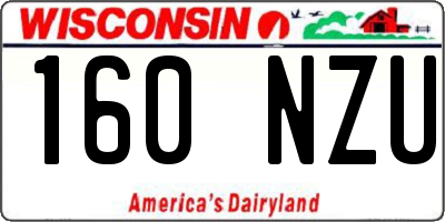 WI license plate 160NZU