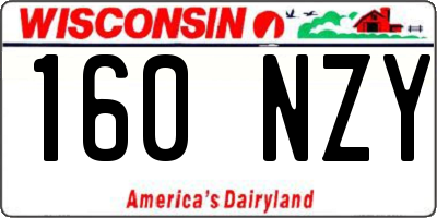 WI license plate 160NZY