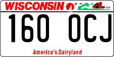 WI license plate 160OCJ