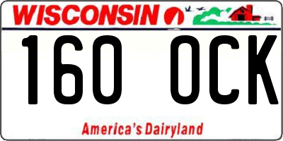 WI license plate 160OCK