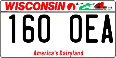 WI license plate 160OEA