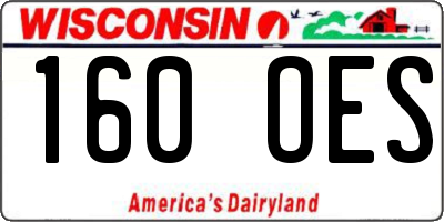 WI license plate 160OES