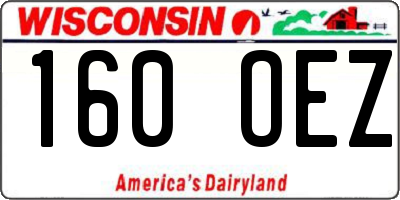 WI license plate 160OEZ