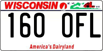 WI license plate 160OFL