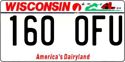 WI license plate 160OFU