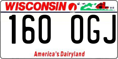 WI license plate 160OGJ