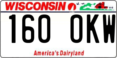WI license plate 160OKW