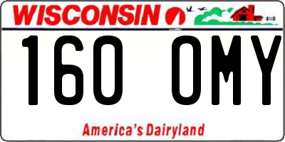 WI license plate 160OMY