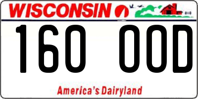 WI license plate 160OOD