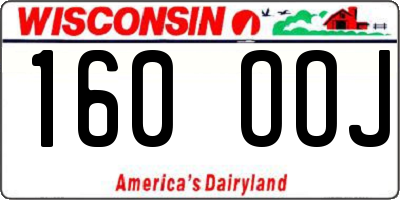 WI license plate 160OOJ