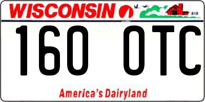 WI license plate 160OTC