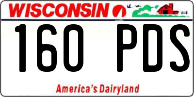 WI license plate 160PDS