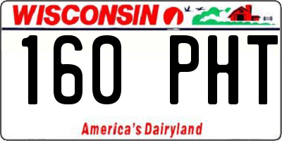 WI license plate 160PHT
