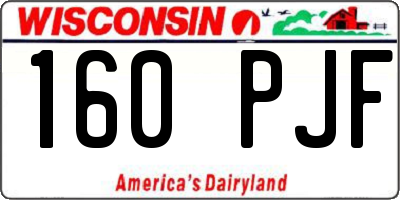 WI license plate 160PJF