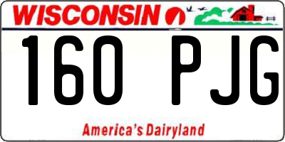 WI license plate 160PJG