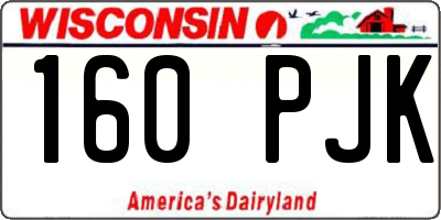 WI license plate 160PJK