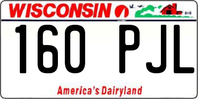WI license plate 160PJL