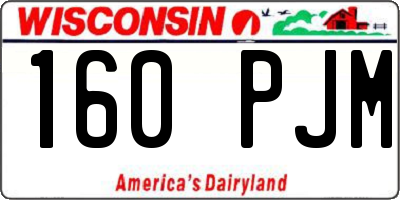 WI license plate 160PJM