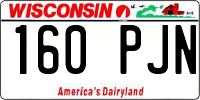 WI license plate 160PJN
