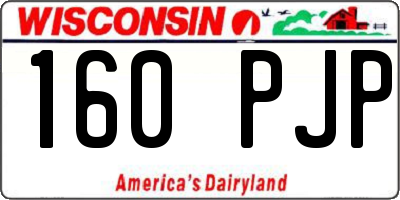 WI license plate 160PJP