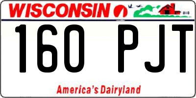 WI license plate 160PJT