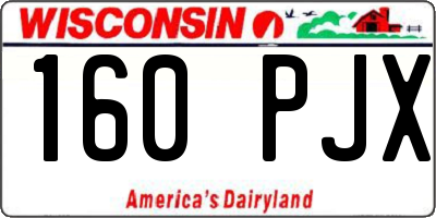 WI license plate 160PJX