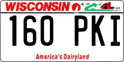 WI license plate 160PKI