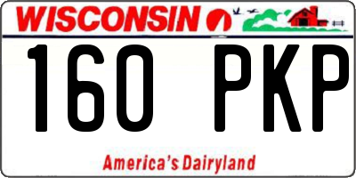 WI license plate 160PKP