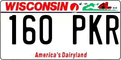 WI license plate 160PKR