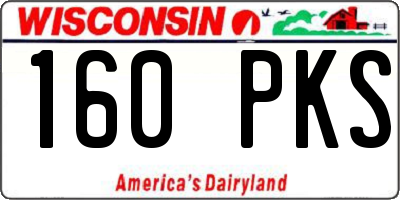 WI license plate 160PKS