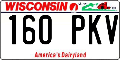 WI license plate 160PKV