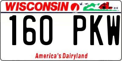 WI license plate 160PKW