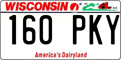WI license plate 160PKY