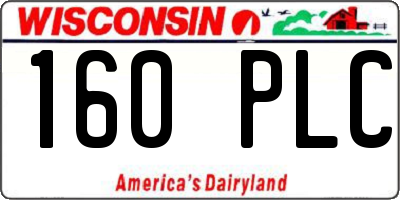 WI license plate 160PLC