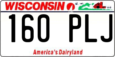 WI license plate 160PLJ