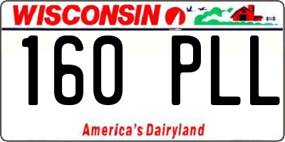 WI license plate 160PLL