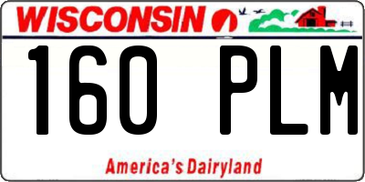 WI license plate 160PLM