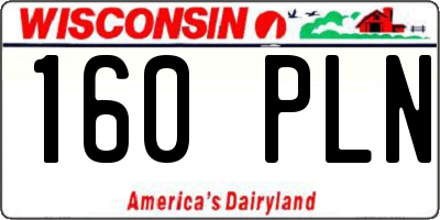 WI license plate 160PLN