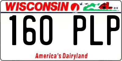 WI license plate 160PLP