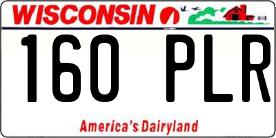 WI license plate 160PLR
