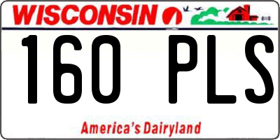 WI license plate 160PLS