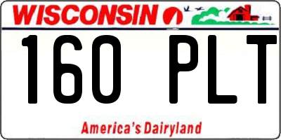 WI license plate 160PLT