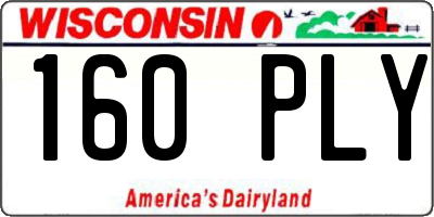 WI license plate 160PLY