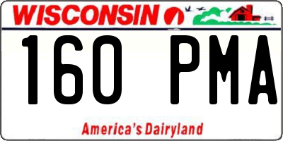 WI license plate 160PMA