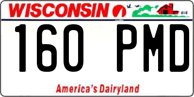WI license plate 160PMD