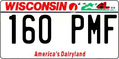 WI license plate 160PMF